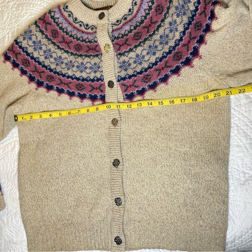 Vintage Eddie Bauer Nordic Fair Isle Wool Sweater Women’s  Size Large - Picture 9 of 10